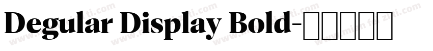 Degular Display Bold字体转换